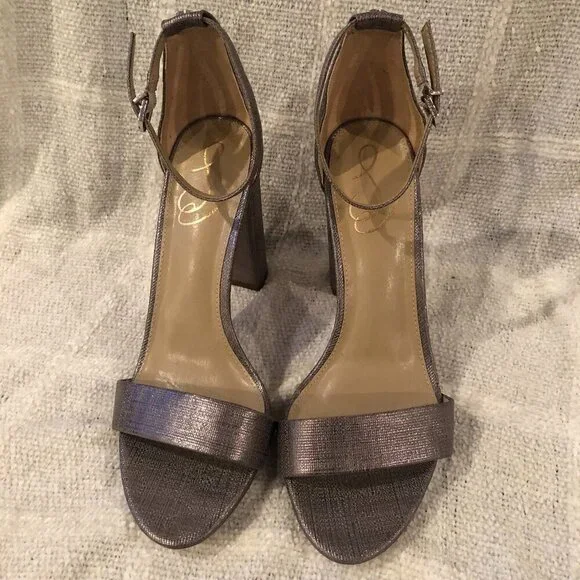 Sam Edelman Yaro Glitter Ankle Strap Heels - Picture 2 of 7